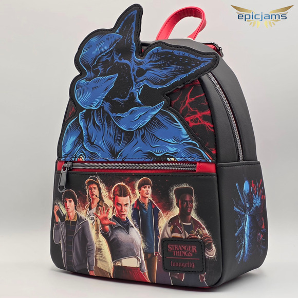 Loungefy Stranger Things Group Demogorgon Mini Backpack New - Picture 3 of 10